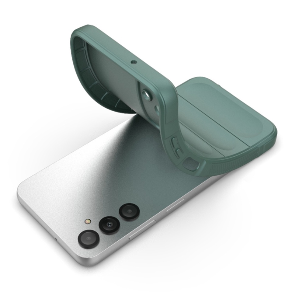 Husa pentru Samsung Galaxy A05s, SKYDDAR INNOVATION, Magic Shield, din Silicon Mat, set cu sticker, Mov - 5