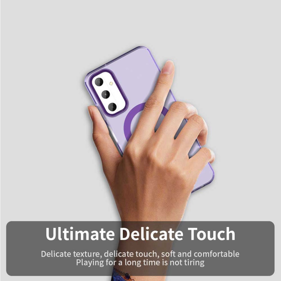 Husa pentru Samsung Galaxy A05s, SKYDDAR INOVATION, CandyCase, Magsafe, set cu sticker, Mov - 1 | YEO