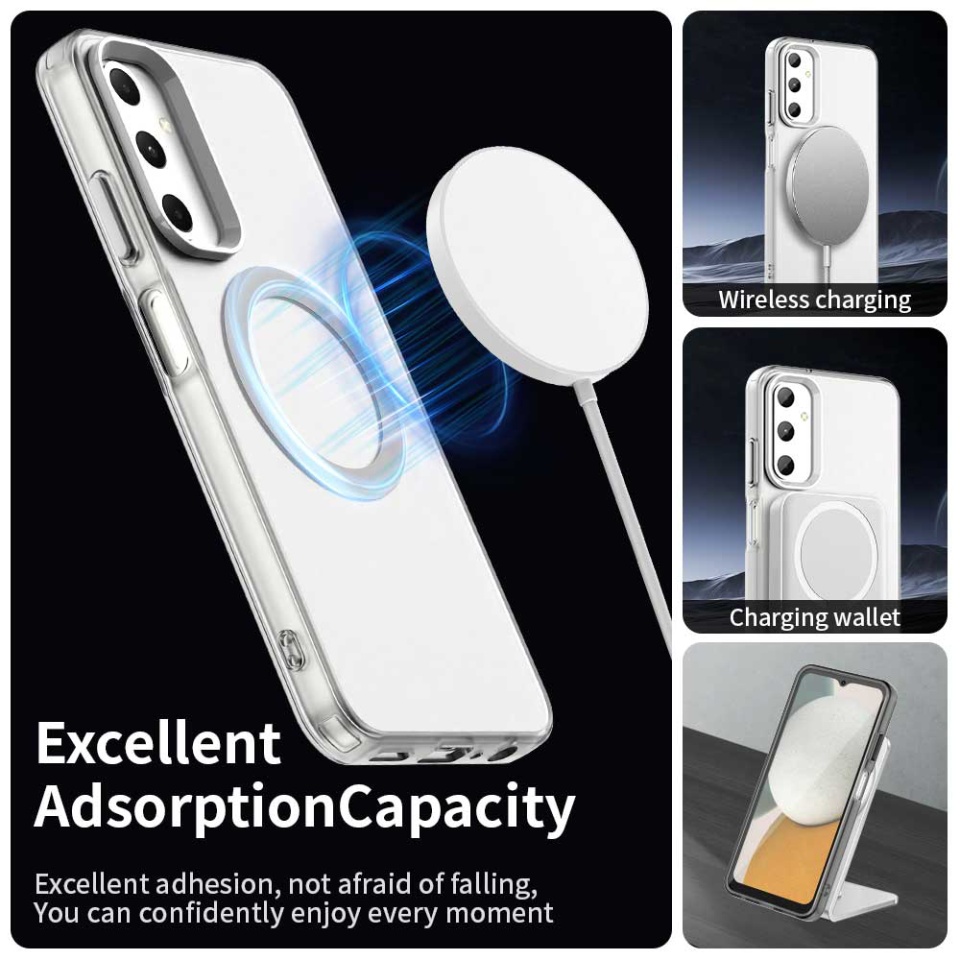 Husa pentru Samsung Galaxy A05s, SKYDDAR INOVATION, CandyCase, Magsafe, set cu sticker, Alb - 3 | YEO