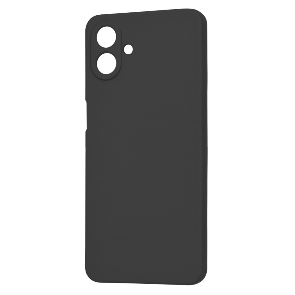 Husa pentru Samsung Galaxy A07 4G, SKYDDAR INNOVATION, din Silicon Catifelat, SoftElegance, set cu sticker, Negru - 3 | YEO
