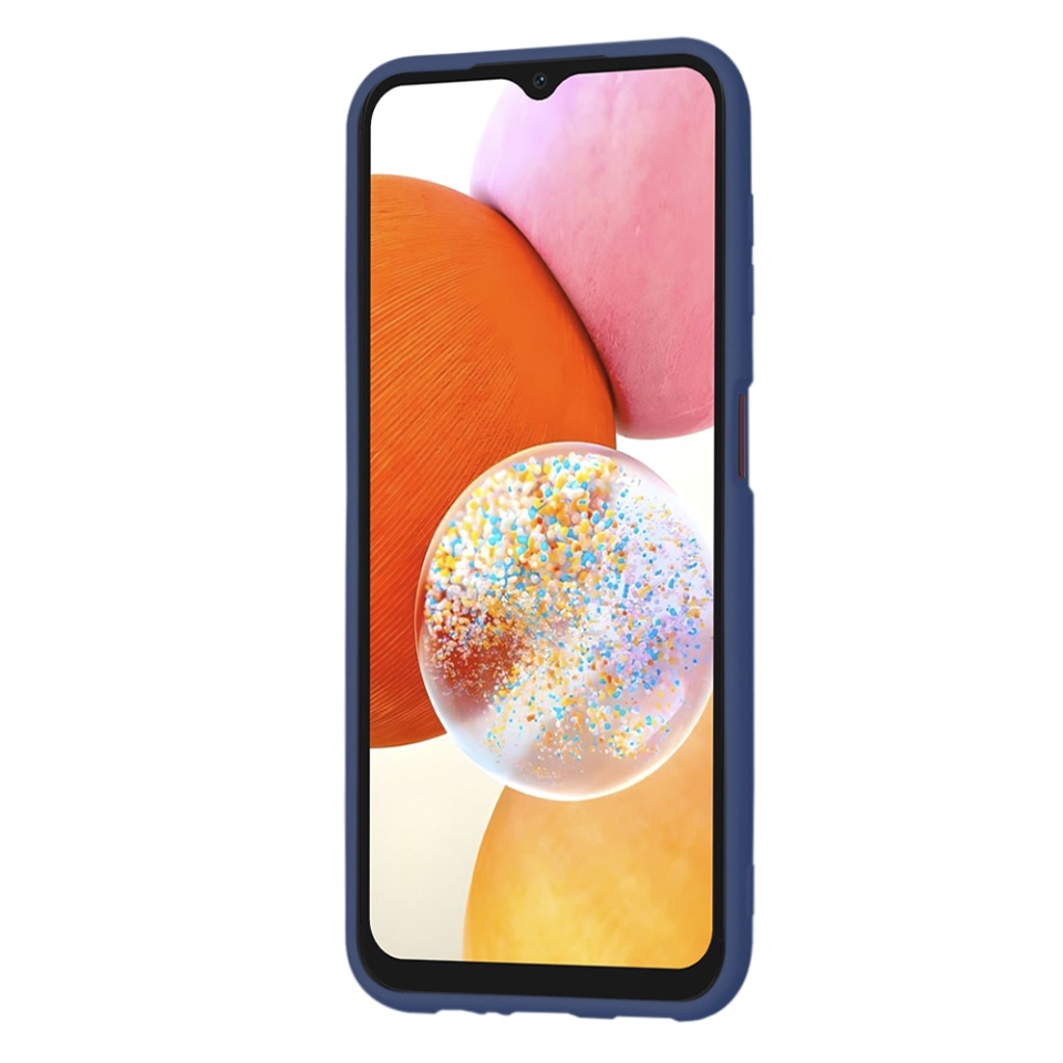 Husa pentru Samsung Galaxy A14 5G / Galaxy A14 4G din Silicon Catifelat, Protectie Premium, Skyddar SoftElegance - Bleumarin - 2 | YEO