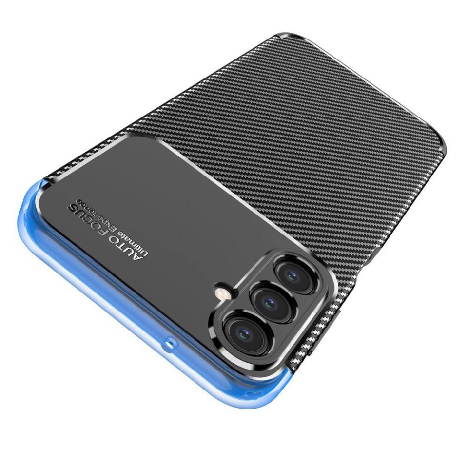Husa pentru Samsung Galaxy A15 4G / Galaxy A15 5G, SKYDDAR INNOVATION, CarbonFiber, Antisoc, Negru, set cu sticker - 3 | YEO
