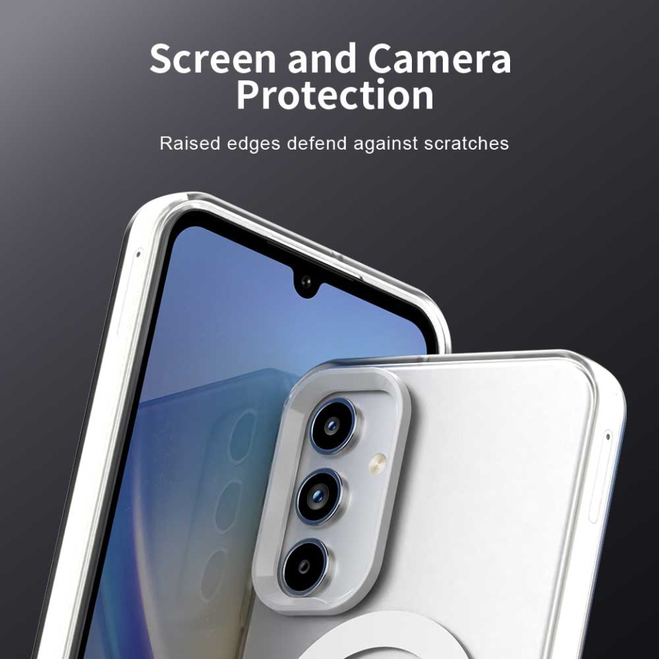 Husa pentru Samsung Galaxy A15 4G / Galaxy A15 5G, SKYDDAR INOVATION, CandyCase, Magsafe, set cu sticker, Alb - 3 | YEO