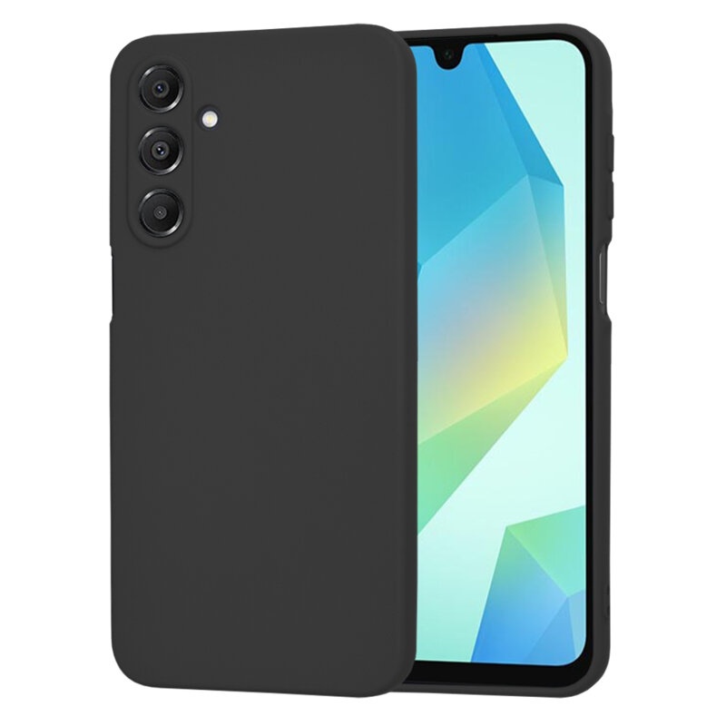 Husa pentru Samsung Galaxy A16 4G / Galaxy A16 5G din Silicon Catifelat, Protectie Premium, Skyddar SoftElegance - Negru