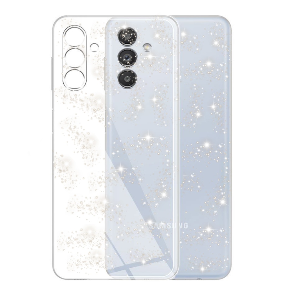 Husa pentru Samsung Galaxy A16 4G / Galaxy A16 5G din Silicon TPU cu Sclipici, Design Elegant si Ultra Subtire, SKDR Shine - Transparenta