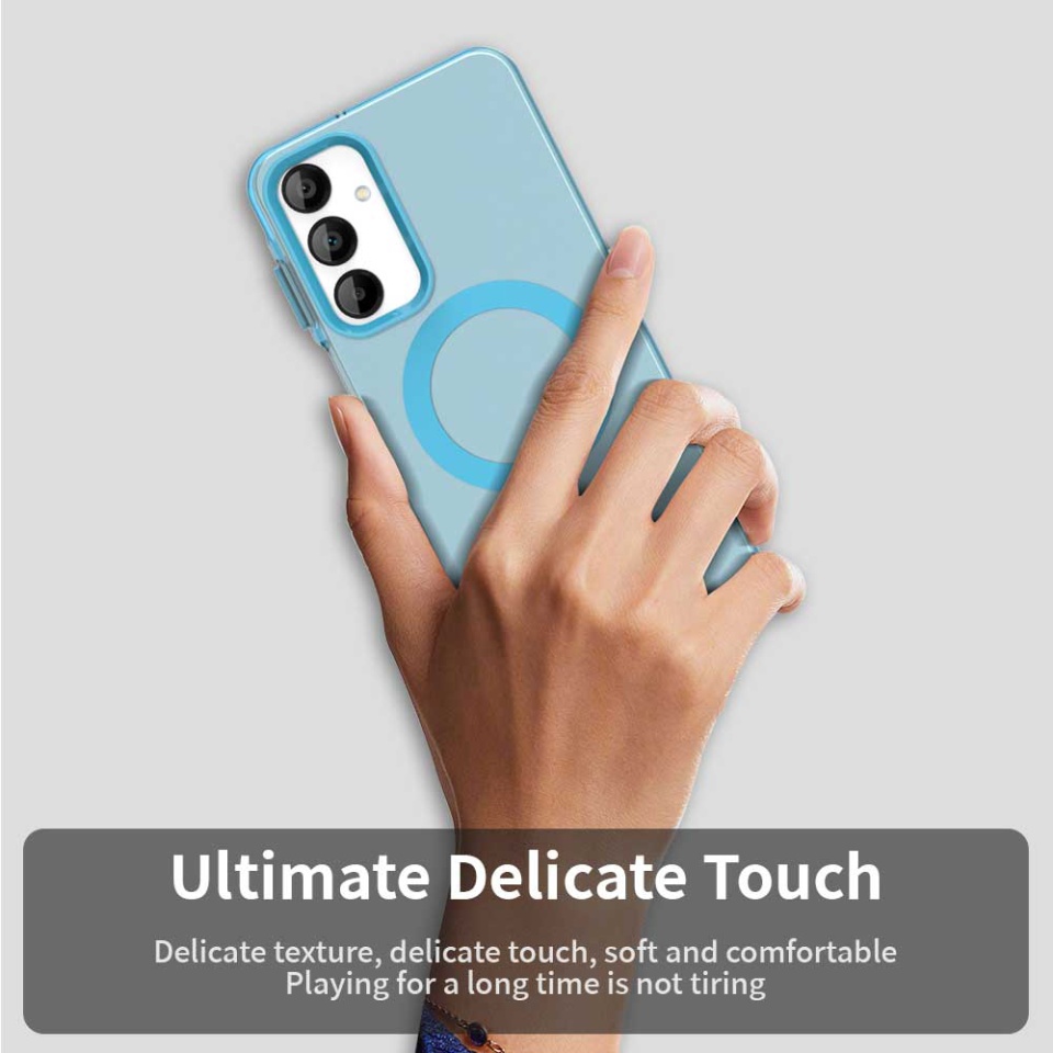 Husa pentru Samsung Galaxy A16 4G / Galaxy A16 5G, SKYDDAR INOVATION, CandyCase, Magsafe, set cu sticker, Albastru - 1 | YEO