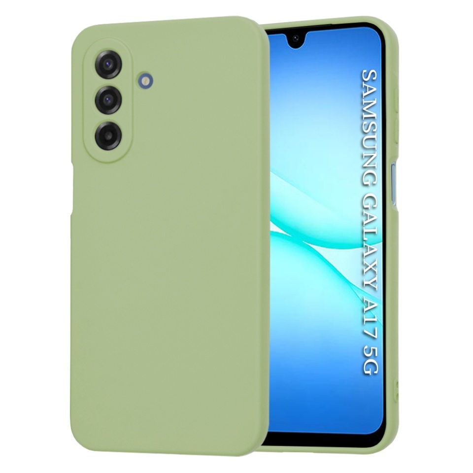 Husa pentru Samsung Galaxy A17 5G, SKYDDAR INNOVATION, din Silicon Catifelat, SoftElegance, set cu sticker, Verde