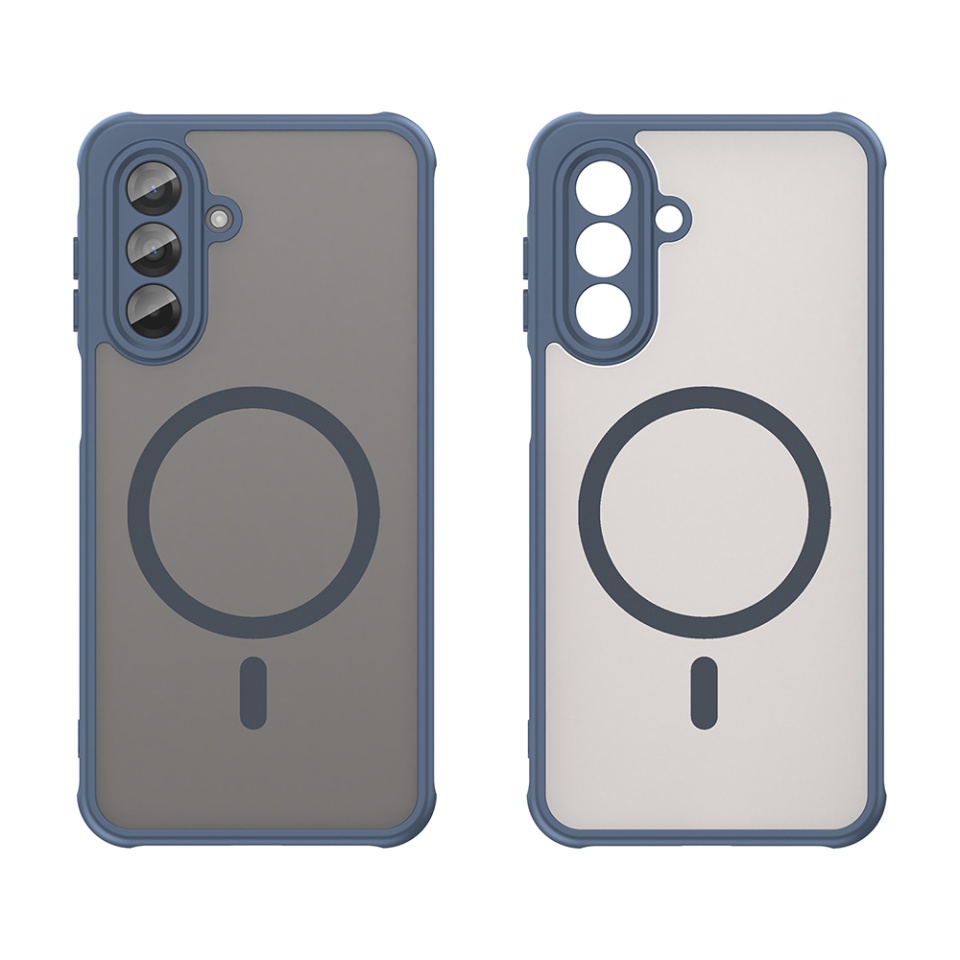 Husa pentru Samsung Galaxy A17 5G, SKYDDAR INNOVATION, HaloFrost MagSafe II, Antisoc, set cu sticker, Bleumarin - 1 | YEO