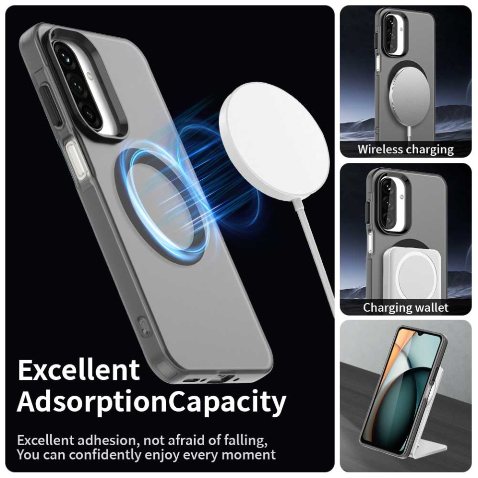 Husa pentru Samsung Galaxy A17 5G, SKYDDAR INOVATION, CandyCase, Magsafe, set cu sticker, Negru - 3 | YEO