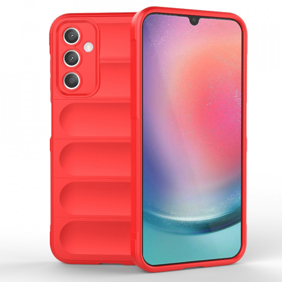 Husa pentru Samsung Galaxy A25 5G eleganta, din silicon mat, SKDR Vogue - Rosu