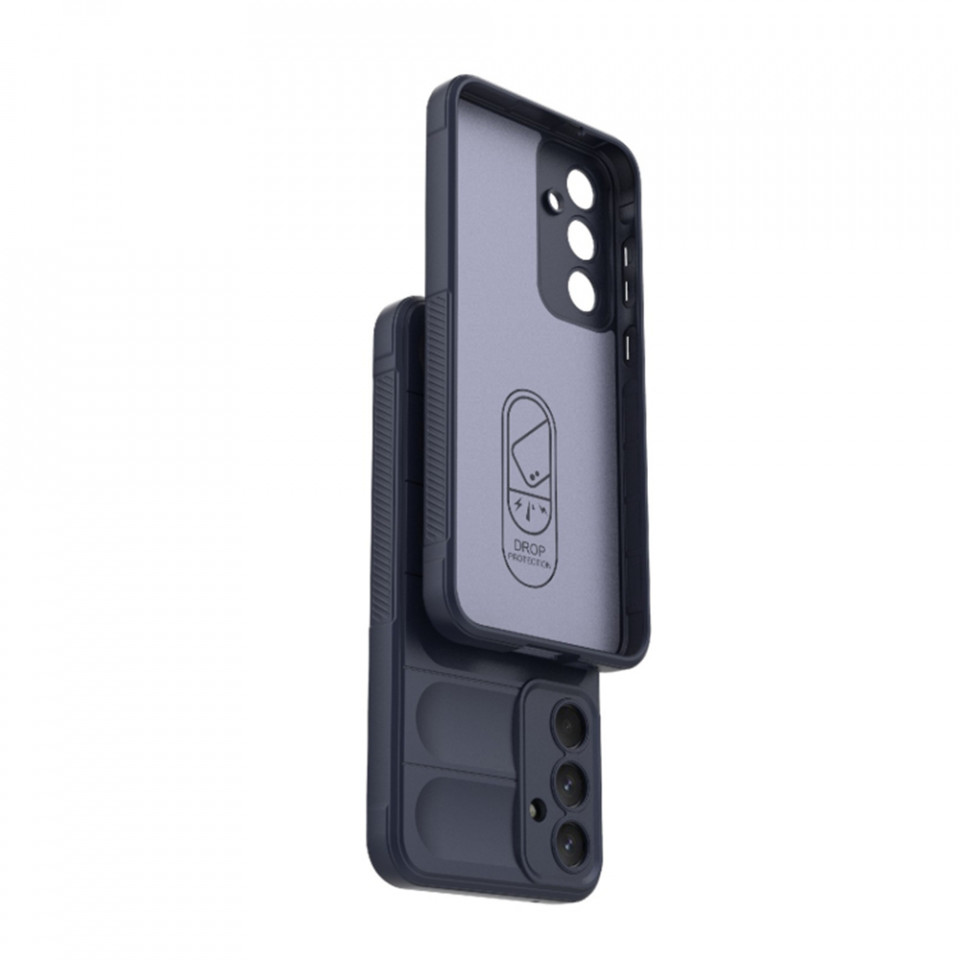 Husa pentru Samsung Galaxy A35 5G eleganta, din silicon mat, SKDR Vogue - Negru - 2 | YEO