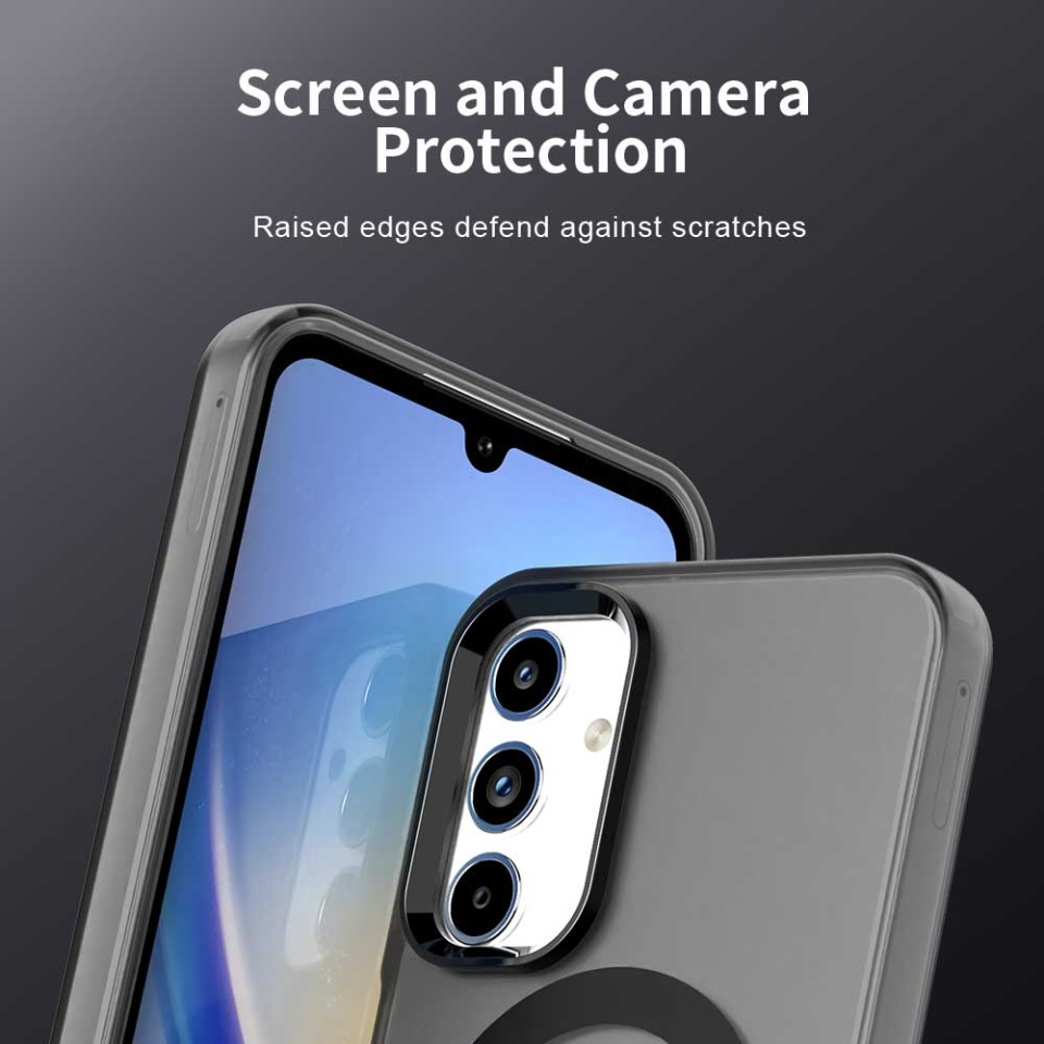 Husa pentru Samsung Galaxy A35 5G, SKYDDAR INOVATION, CandyCase, Magsafe, set cu sticker, Negru - 3 | YEO