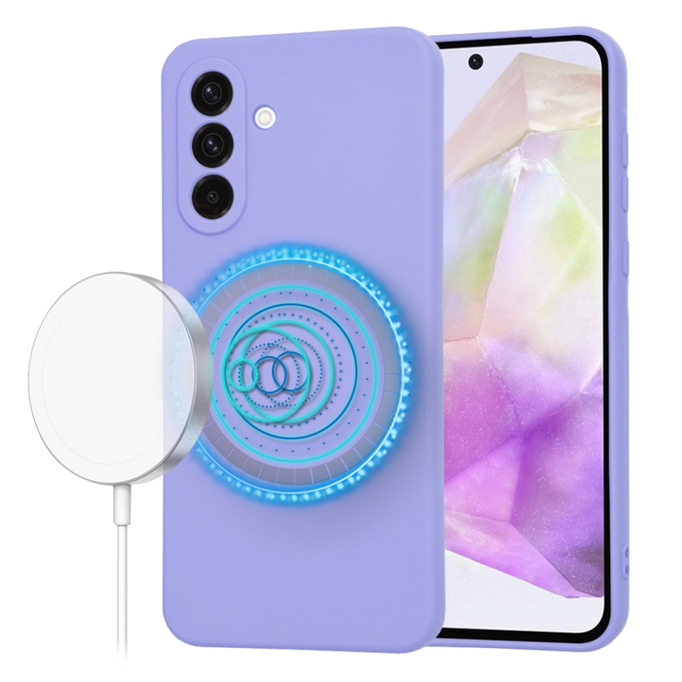 Husa pentru Samsung Galaxy A36 5G din Silicon Catifelat, Protectie Premium, SoftElegance Magsafe - Violet