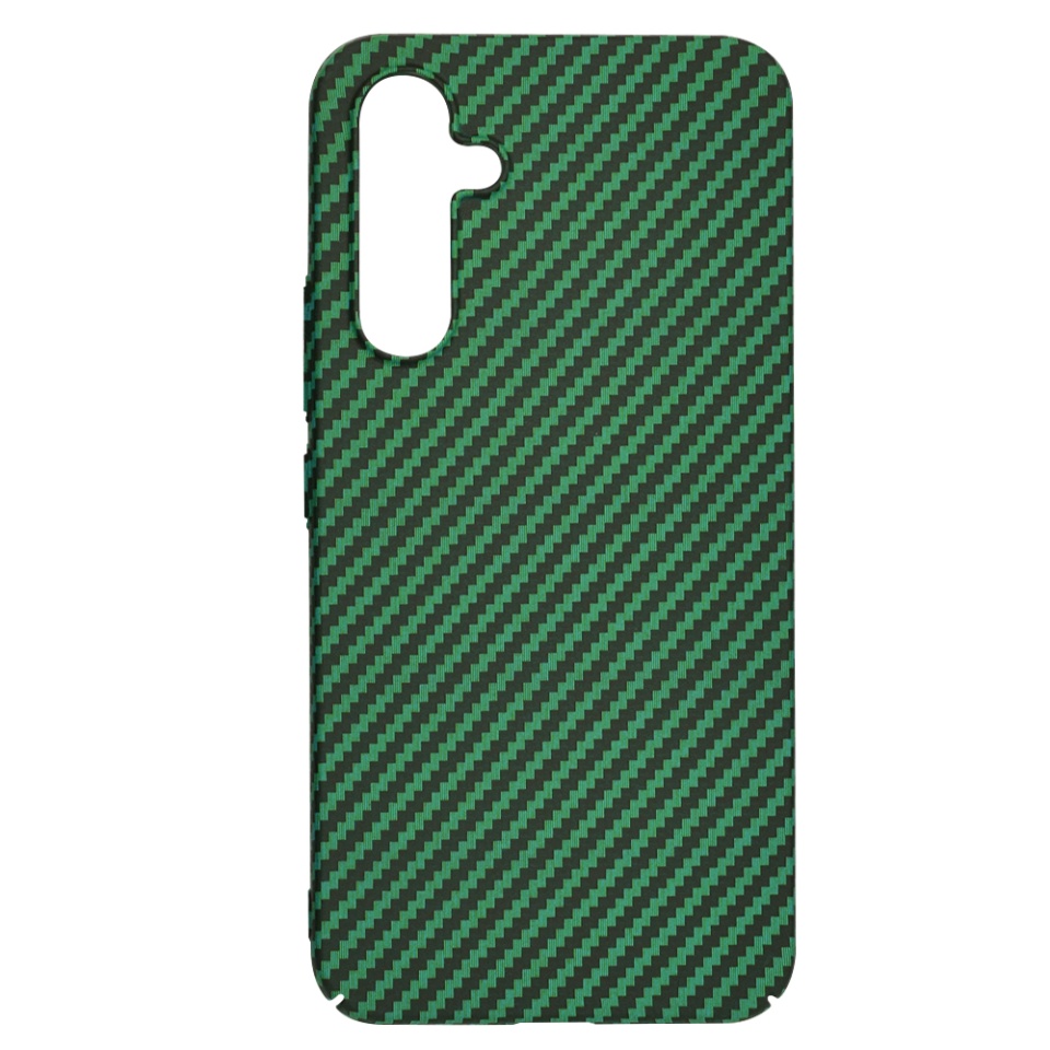 Husa pentru Samsung Galaxy A54, Finisaj Premium cu Textura de Carbon, Design Elegant, SKDR CarbonFlex - Verde - 1 | YEO