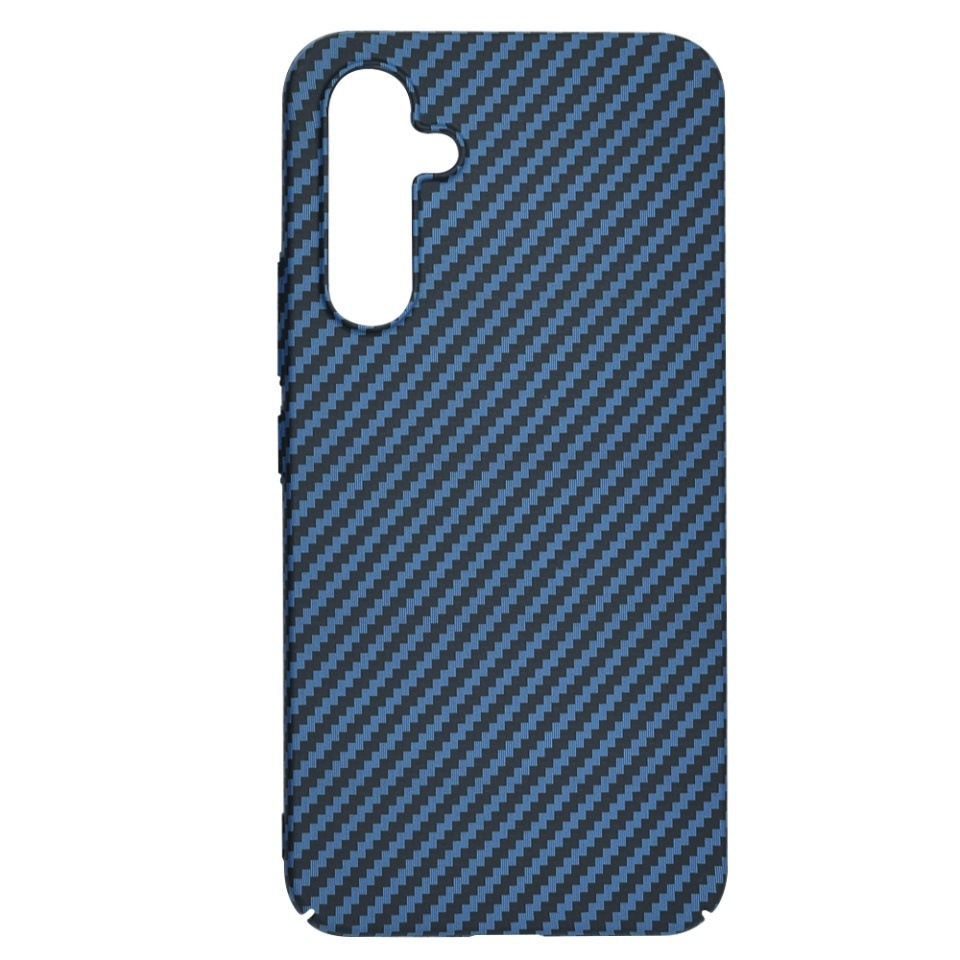 Husa pentru Samsung Galaxy A54, Finisaj Premium cu Textura de Carbon, Design Elegant, SKDR CarbonFlex - Cyan - 3 | YEO