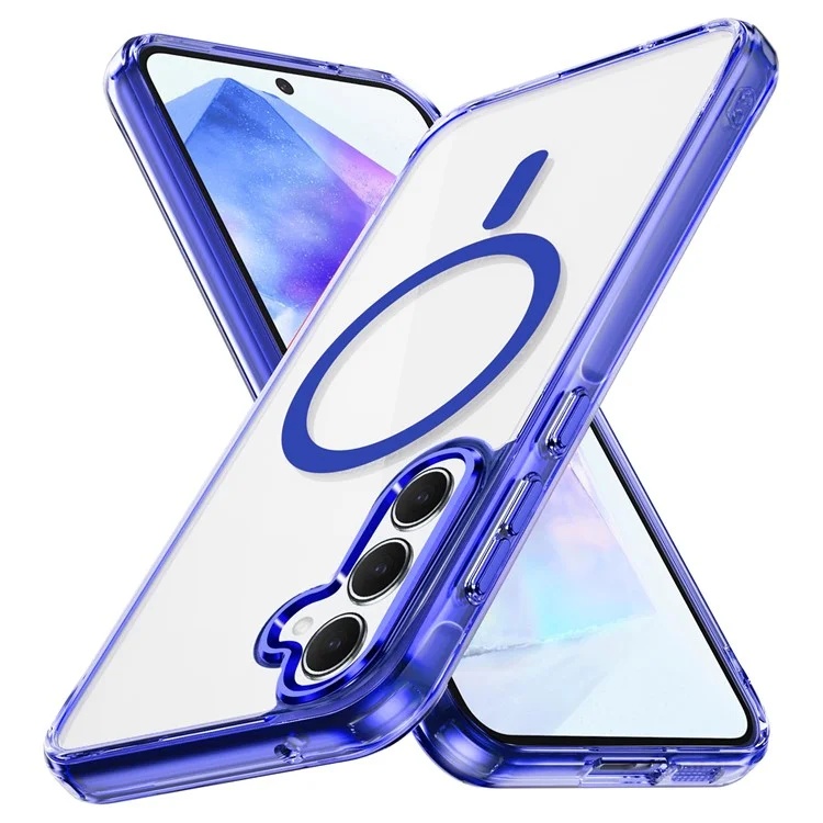 Husa pentru Samsung Galaxy A55 5G cu Magsafe integrat, SKYDDAR Luxury Shield - Albastru - 1 | YEO
