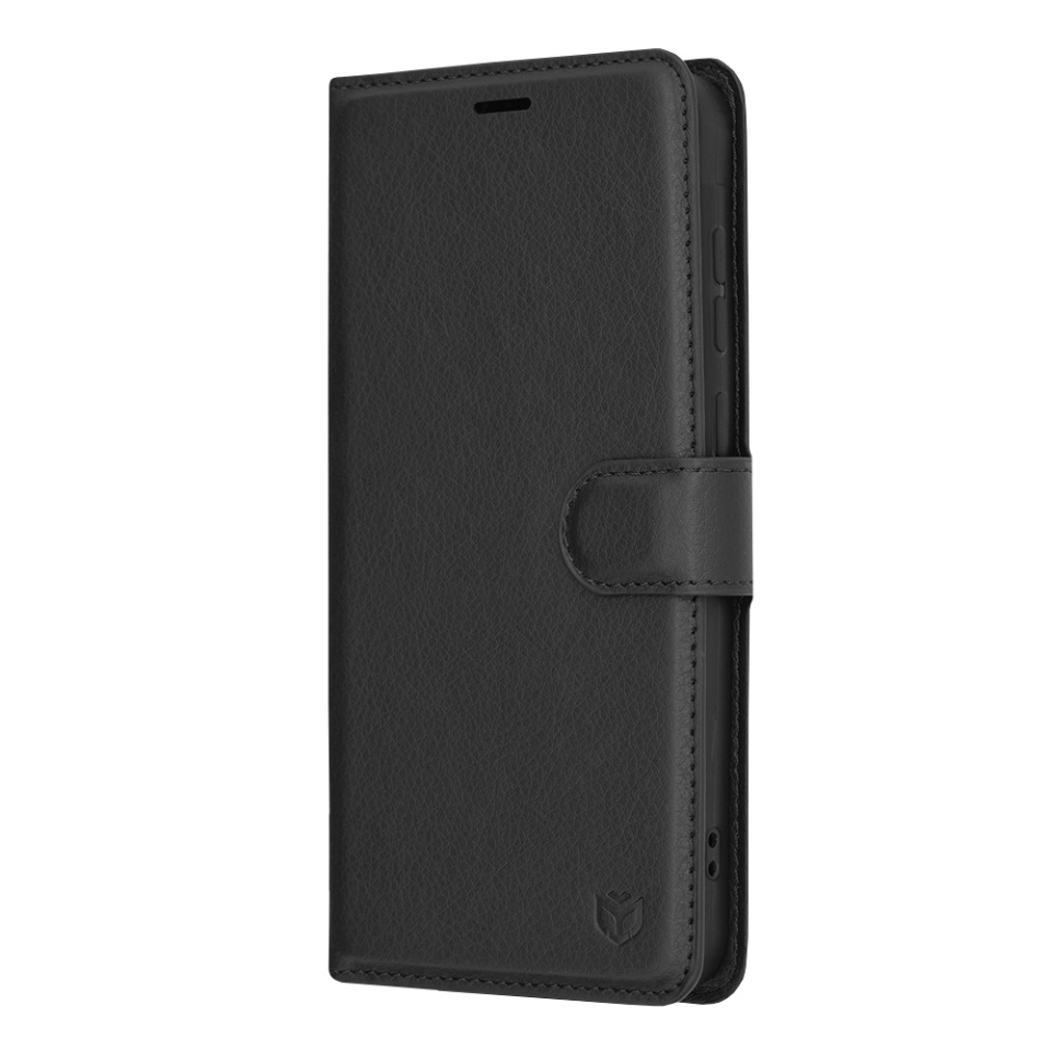 Husa pentru Samsung Galaxy A55 5G tip Carte, cu Portofel Interior, Finisaje Premium, SKYDDAR Leather Wallet - Negru - 3 | YEO