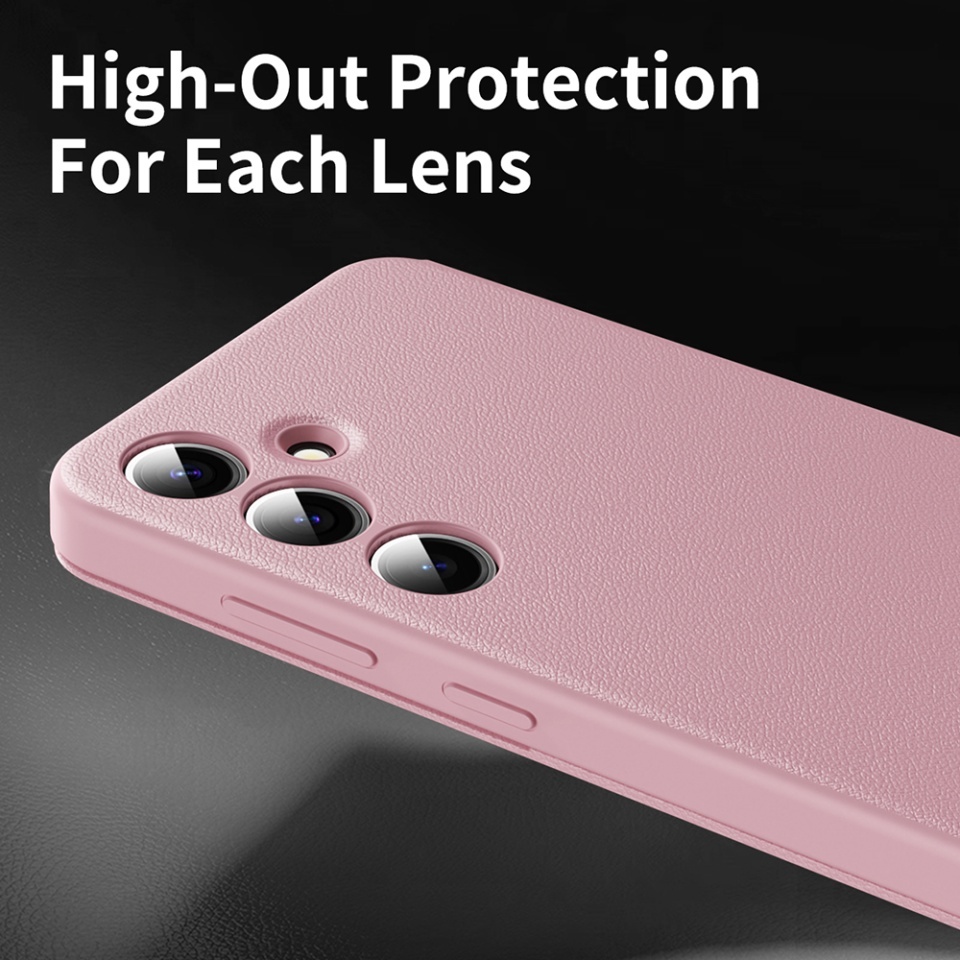 Husa pentru Samsung Galaxy A56 5G tip carte, Skyddar, cu portofel si SmartView, Premium, set cu sticker, Roz - 3 | YEO