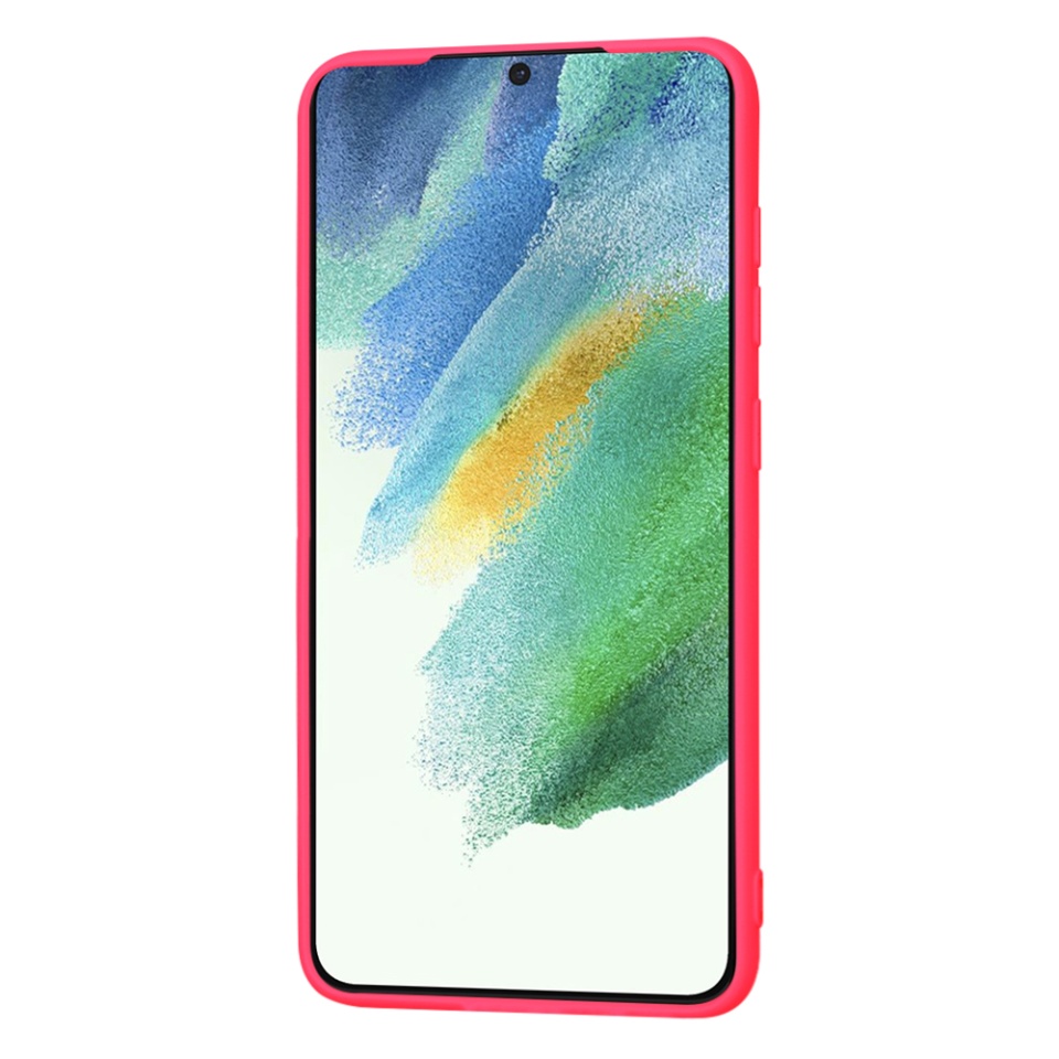 Husa pentru Samsung Galaxy S21 FE 5G din Silicon Catifelat, Protectie Premium, Skyddar SoftElegance MagSafe - Fucsia - 1 | YEO