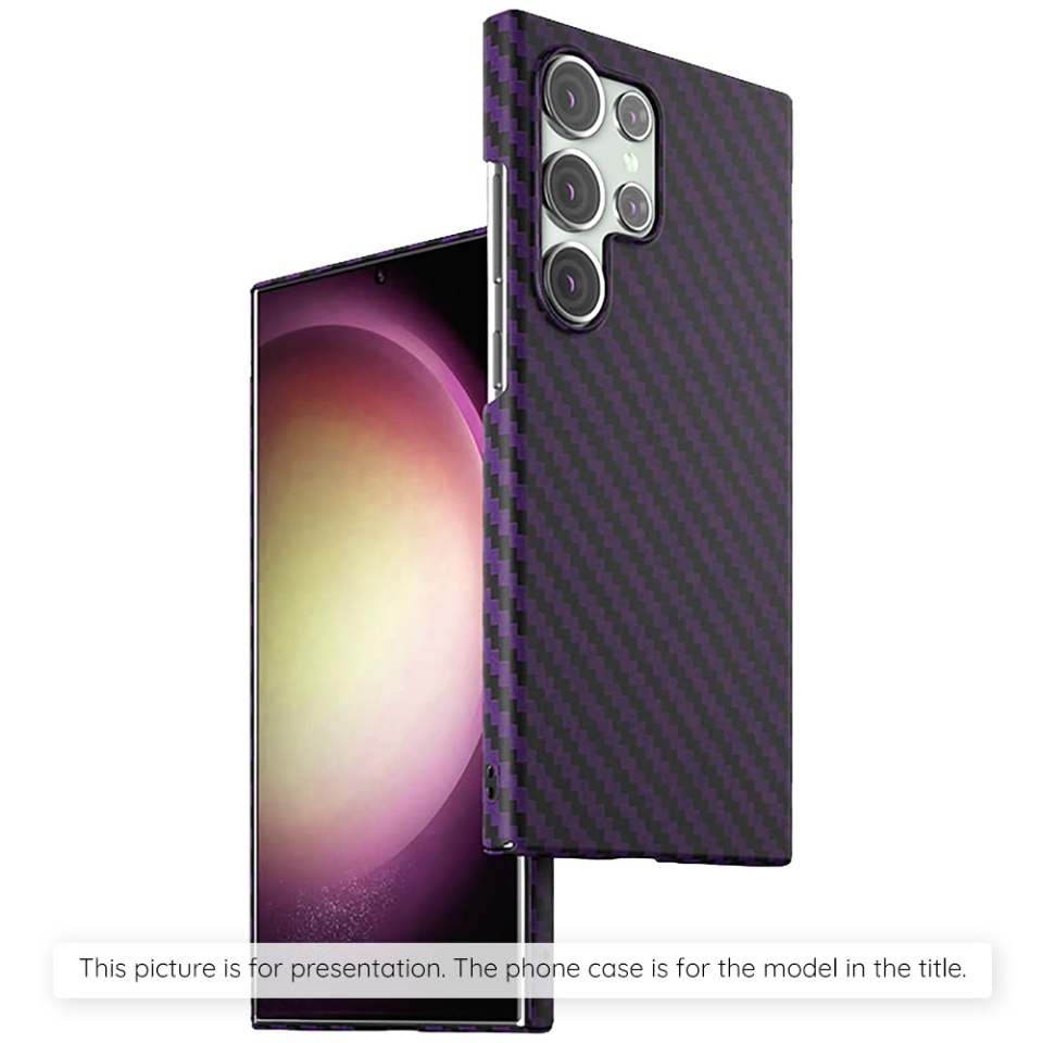 Husa pentru Samsung Galaxy S22 Plus 5G, Finisaj Premium cu Textura de Carbon, Design Elegant, SKDR CarbonFlex - Mov