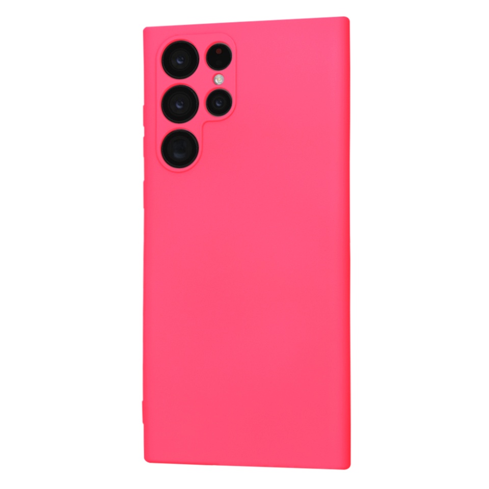 Husa pentru Samsung Galaxy S22 Ultra 5G din Silicon Catifelat, Protectie Premium, Skyddar SoftElegance - Fucsia - 3 | YEO
