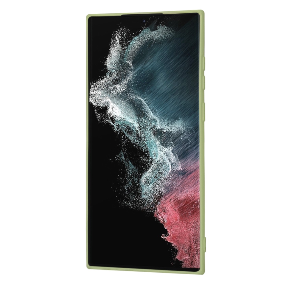 Husa pentru Samsung Galaxy S22 Ultra 5G din Silicon Catifelat, Protectie Premium, Skyddar SoftElegance MagSafe - Verde - 1 | YEO