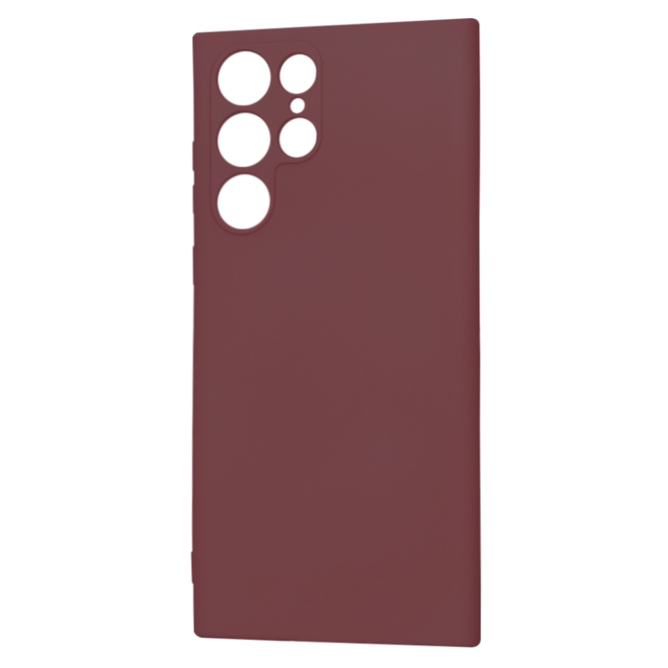 Husa pentru Samsung Galaxy S22 Ultra 5G din Silicon Catifelat, Protectie Premium, Skyddar SoftElegance MagSafe - Bordo - 3 | YEO