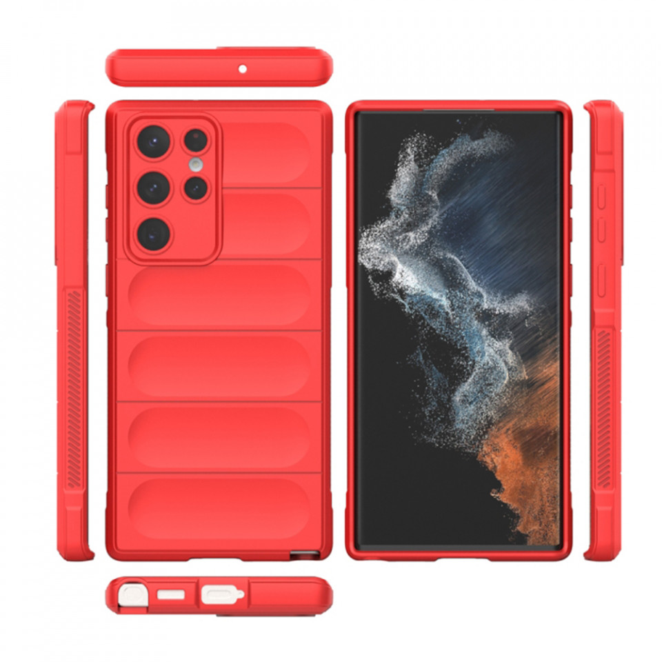 Husa pentru Samsung Galaxy S22 Ultra 5G eleganta, din silicon mat, SKDR Vogue - Negru - 1 | YEO