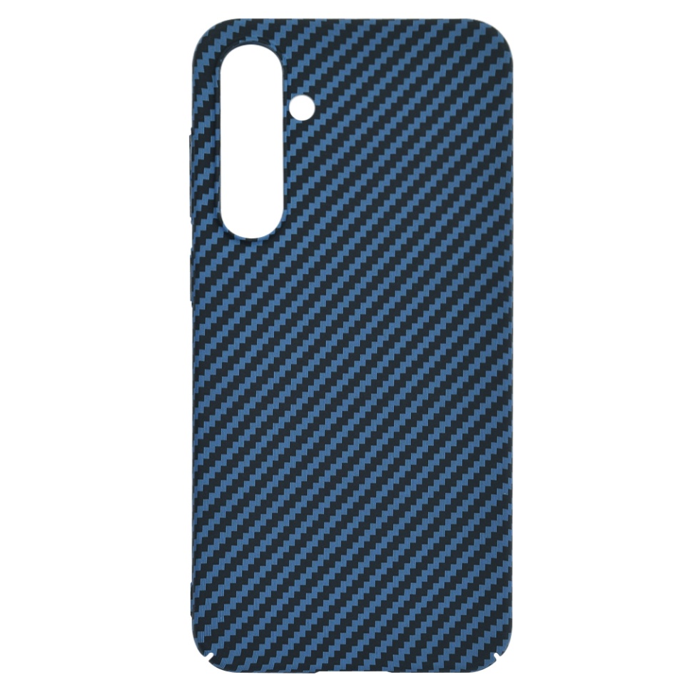Husa pentru Samsung Galaxy S23 FE, Finisaj Premium cu Textura de Carbon, Design Elegant, SKDR CarbonFlex - Cyan - 1 | YEO