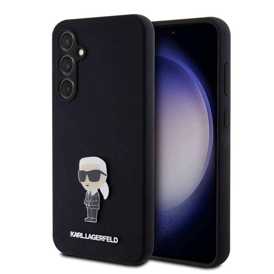Husa pentru Samsung Galaxy S23 FE, Silicone, Karl Lagerfeld, Negru