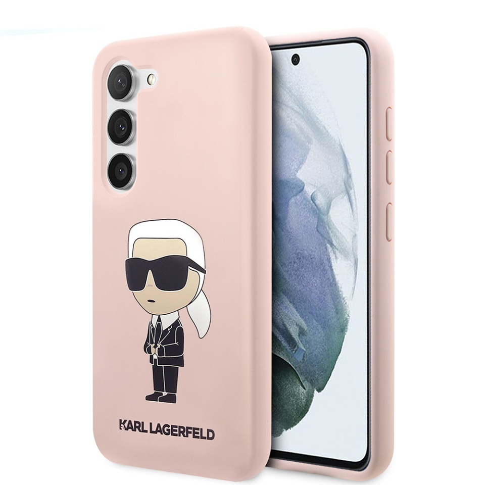 Husa pentru Samsung Galaxy S23 Plus, Silicone, Karl Lagerfeld, Roz
