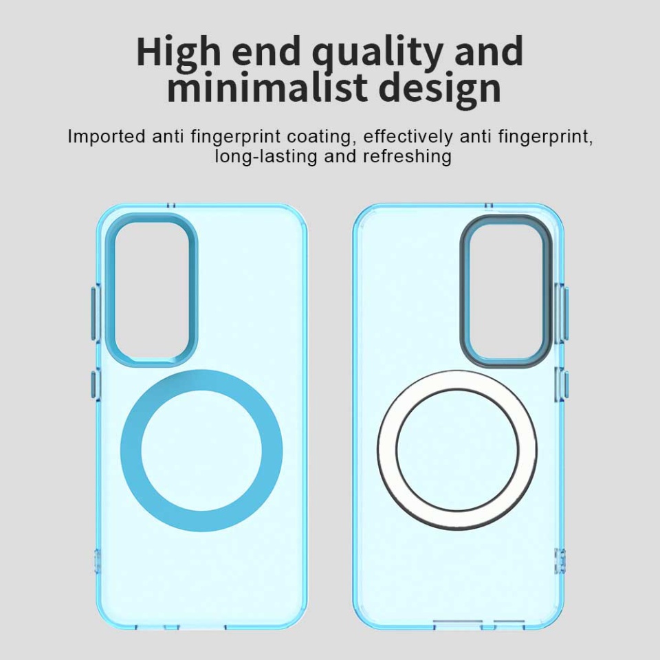 Husa pentru Samsung Galaxy S23 Plus, SKYDDAR INOVATION, CandyCase, Magsafe, set cu sticker, Albastru - 1 | YEO