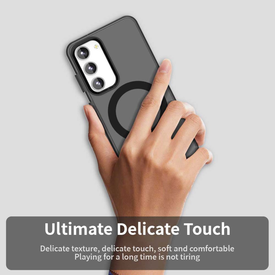 Husa pentru Samsung Galaxy S23 Plus, SKYDDAR INOVATION, CandyCase, Magsafe, set cu sticker, Negru - 3 | YEO