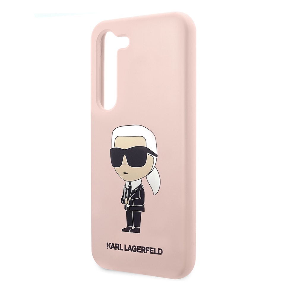 Husa pentru Samsung Galaxy S23, Silicone, Karl Lagerfeld, Roz - 2 | YEO