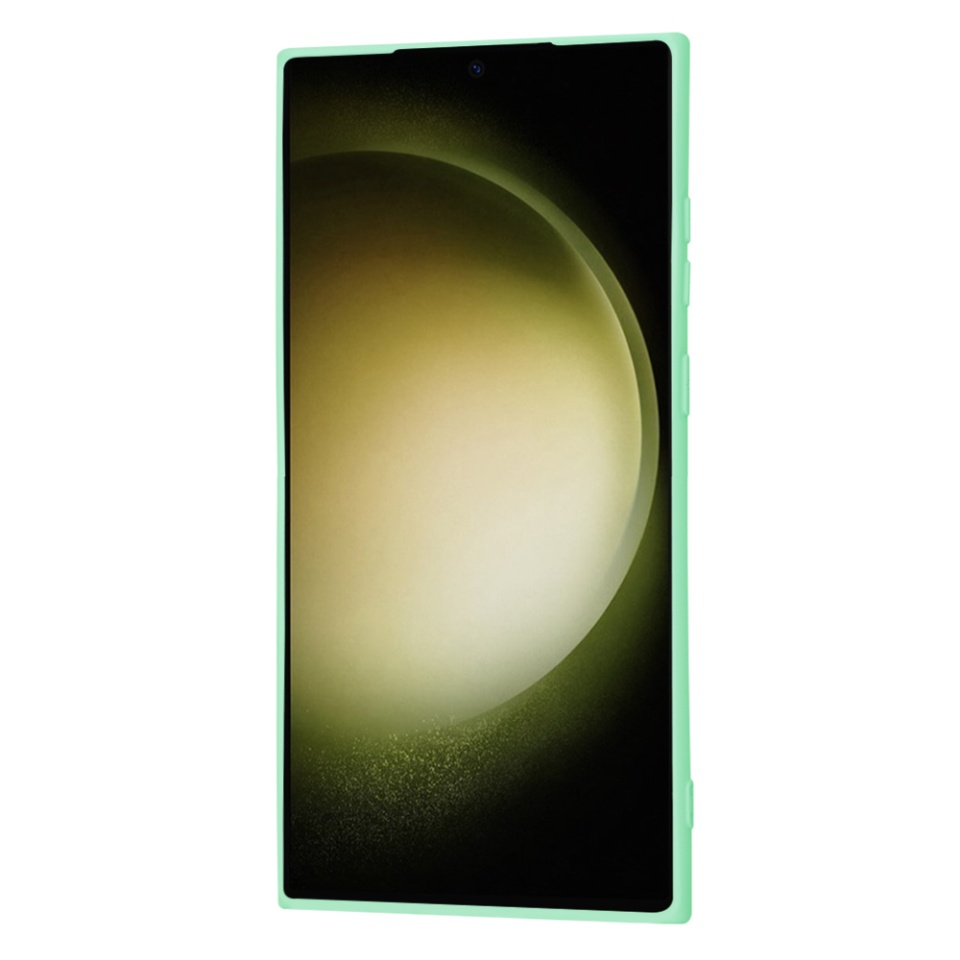 Husa pentru Samsung Galaxy S23 Ultra din Silicon Catifelat, Protectie Premium, Skyddar SoftElegance MagSafe - Verde deschis - 1 | YEO