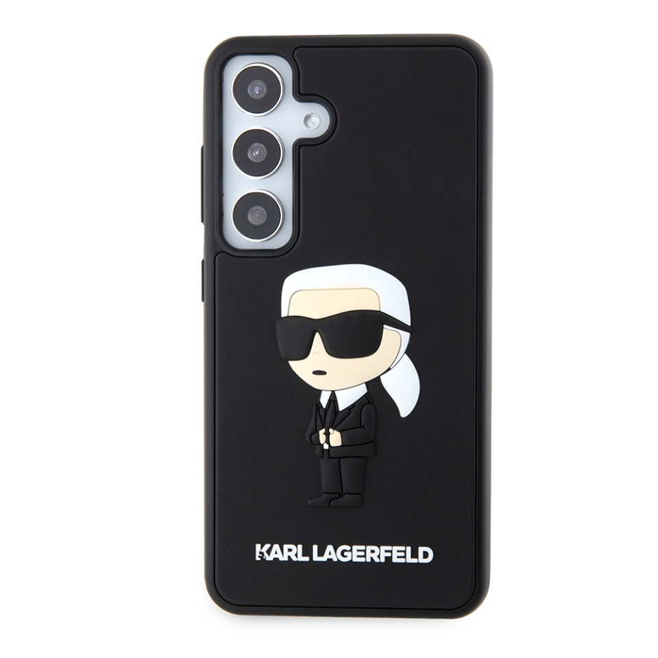 Husa pentru Samsung Galaxy S24, 3D Design, Karl Lagerfeld, Negru - 1 | YEO