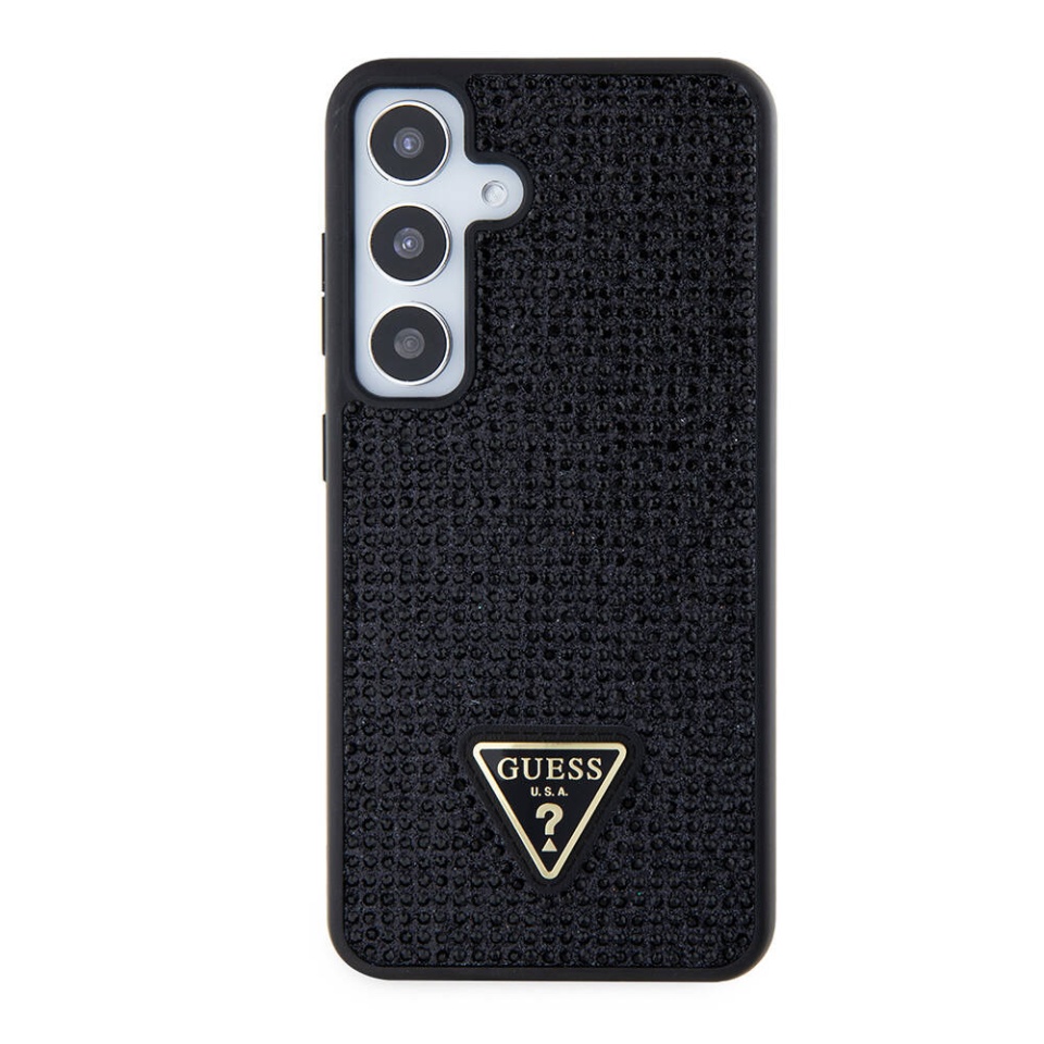 Husa pentru Samsung Galaxy S24 Plus, Rhinestone Triangle, Guess, Negru - 2 | YEO