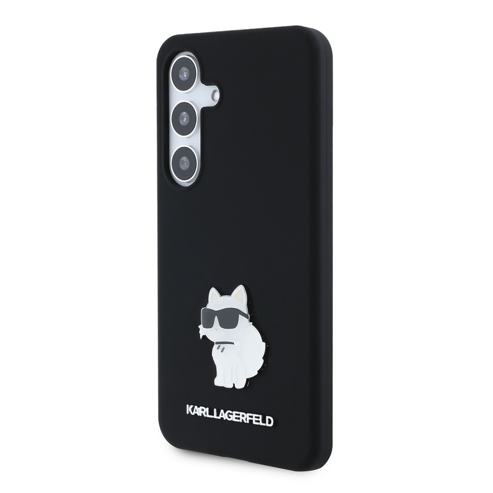 Husa pentru Samsung Galaxy S24, Silicone, Karl Lagerfeld, Negru - 3 | YEO