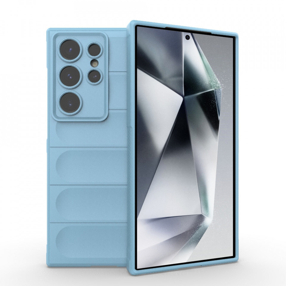 Husa pentru Samsung Galaxy S24 Ultra eleganta, din silicon mat, SKDR Vogue - Bleu