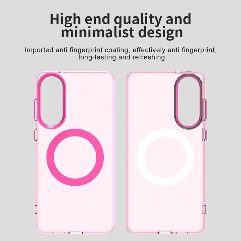 Husa pentru Samsung Galaxy S25 Edge, SKYDDAR INOVATION, CandyCase, Magsafe, set cu sticker, Roz - 2 | YEO
