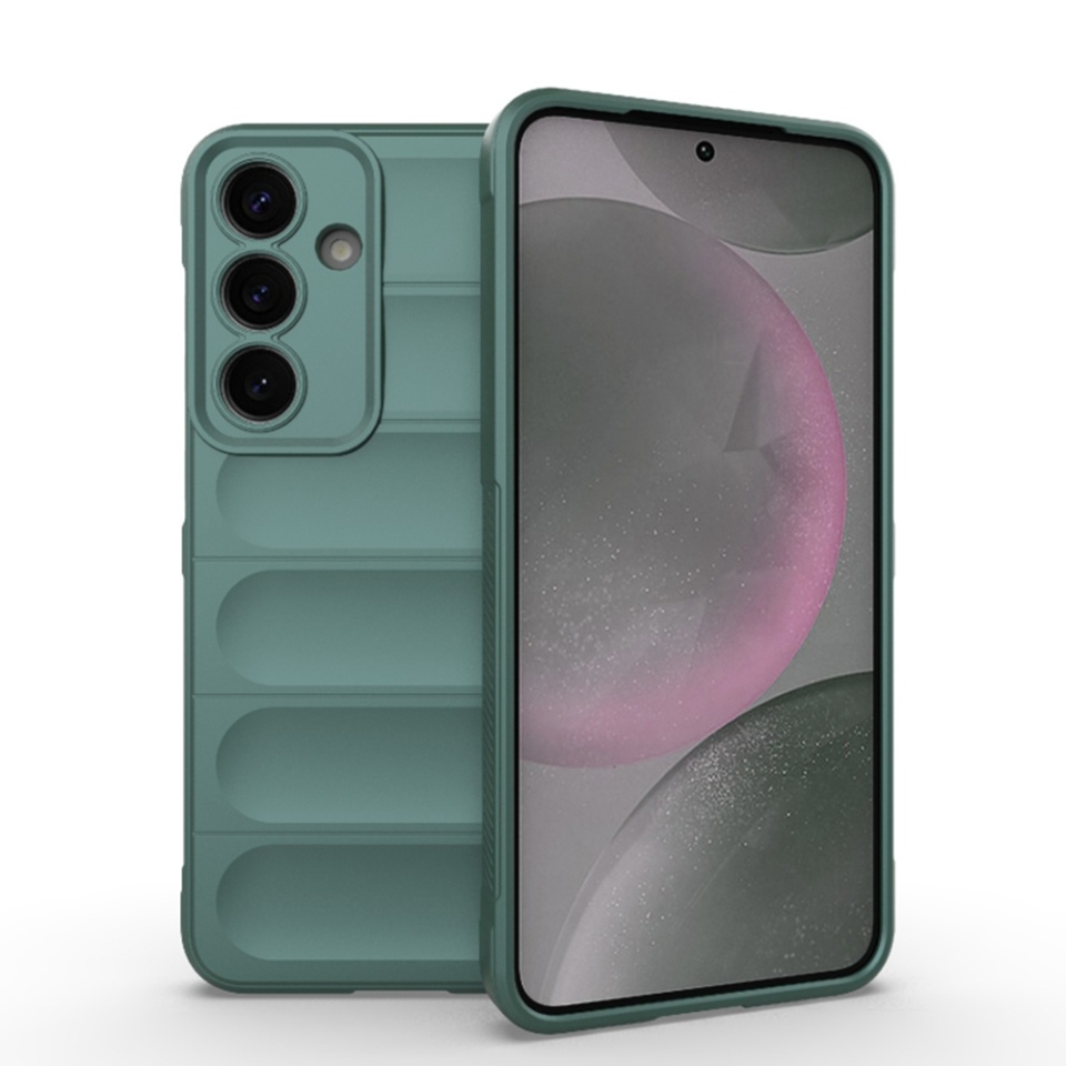 Husa pentru Samsung Galaxy S25 eleganta, din silicon mat, SKDR Vogue - Verde