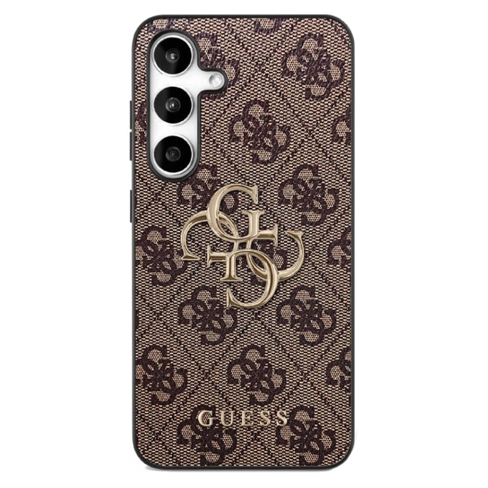 Husa pentru Samsung Galaxy S25 FE, Guess 4G Metal Logo, Protectie Slim, Compatibila, Maro