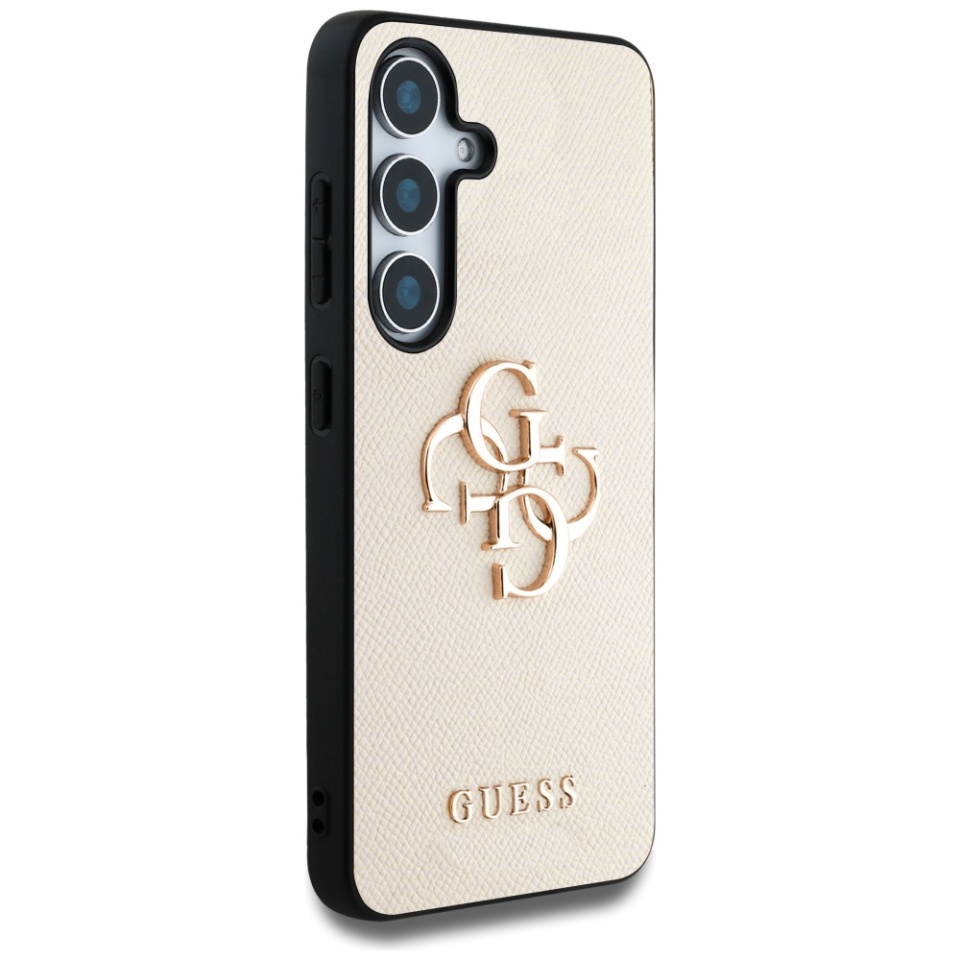 Husa pentru Samsung Galaxy S25, Guess, Hardcase Grained Big and Classic, Bej - 2 | YEO