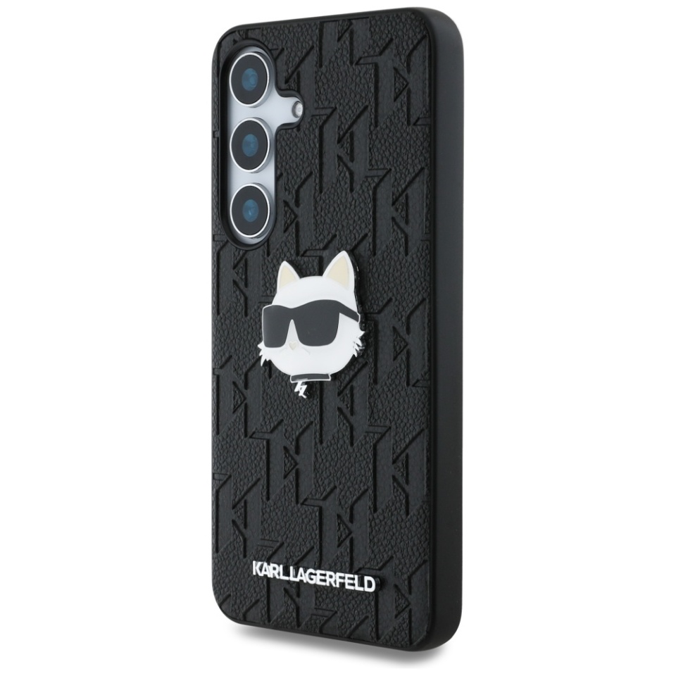 Husa pentru Samsung Galaxy S25, Hardcase Leather Monogram, Karl Lagerfeld - Negru - 3 | YEO