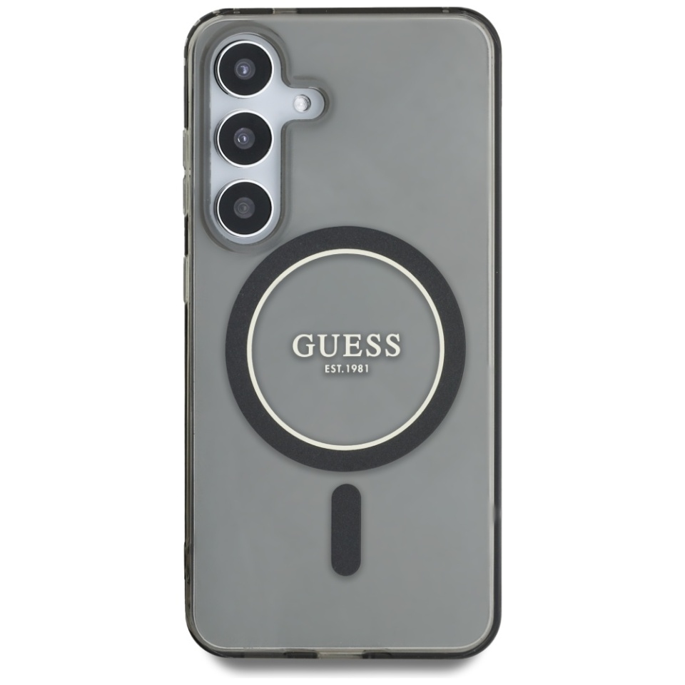 Husa pentru Samsung Galaxy S25 IML Glitter Circle MagSafe, Guess - Negru - 1 | YEO
