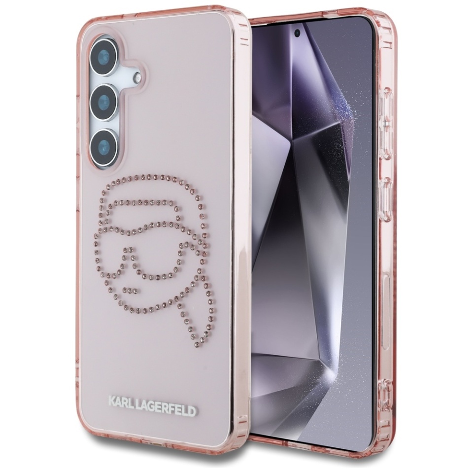 Husa pentru Samsung Galaxy S25 IML Luxury, Karl Lagerfeld - Roz