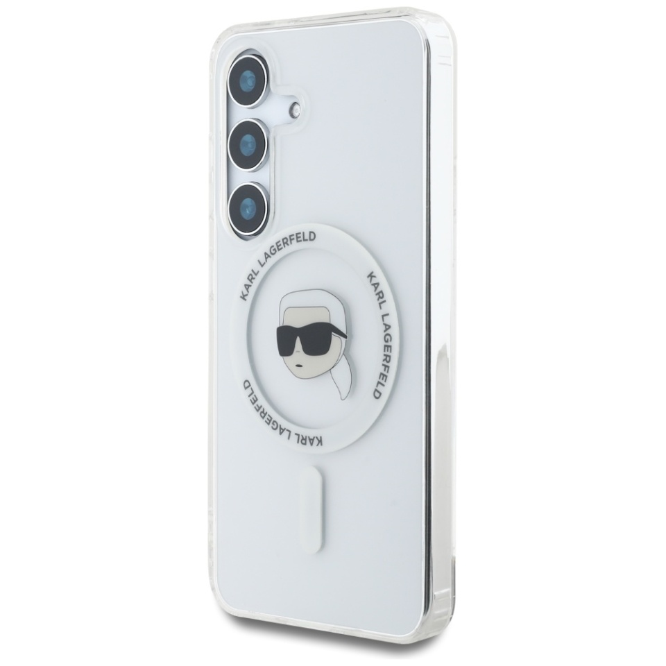 Husa pentru Samsung Galaxy S25, Karl Lagerfeld, IML MagSafe, Alb - 1 | YEO