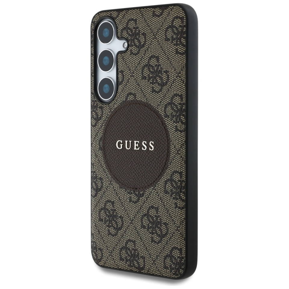 Husa pentru Samsung Galaxy S25 Plus, Circle Classic Logo MagSafe, Guess, Maro - 2 | YEO
