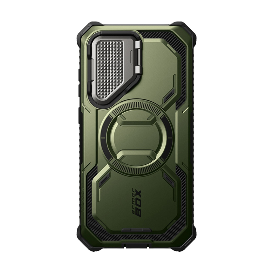 Husa pentru Samsung Galaxy S25 Plus, Kickstand, AntiSock, I-Blason Armorbox - Verde - 1 | YEO