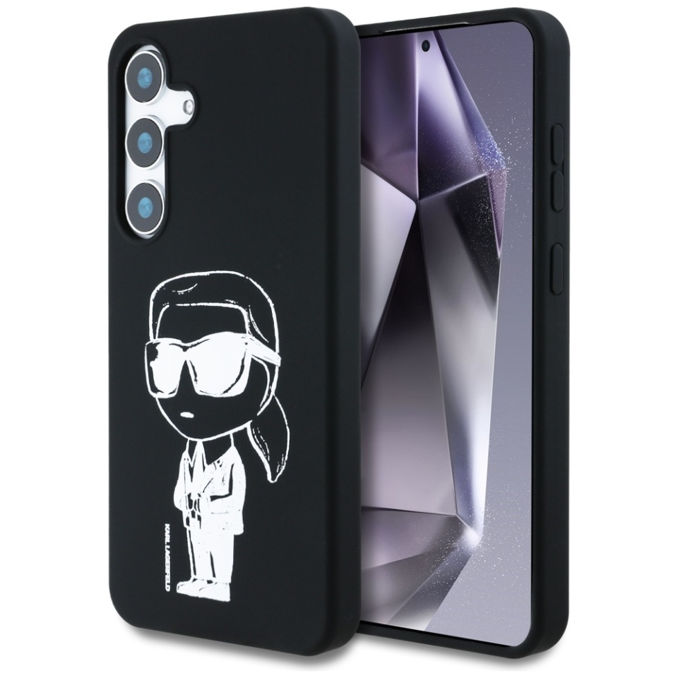 Husa pentru Samsung Galaxy S25, Silicone MagSafe, Karl Lagerfeld - Negru